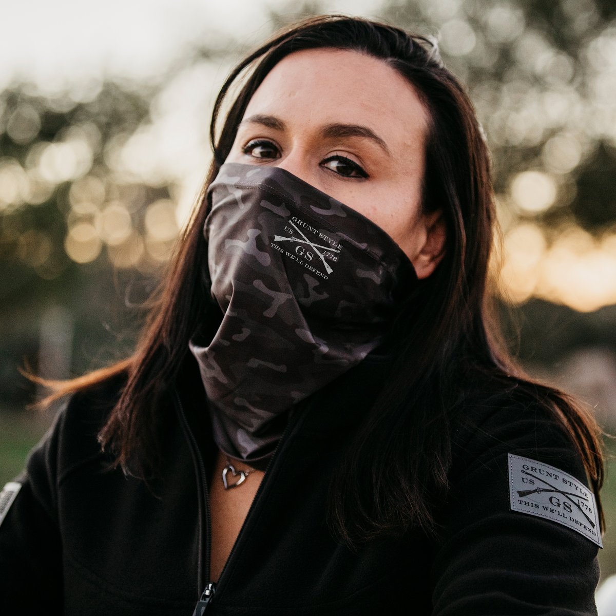 Grunt Style Basic Black Camo Gaiter