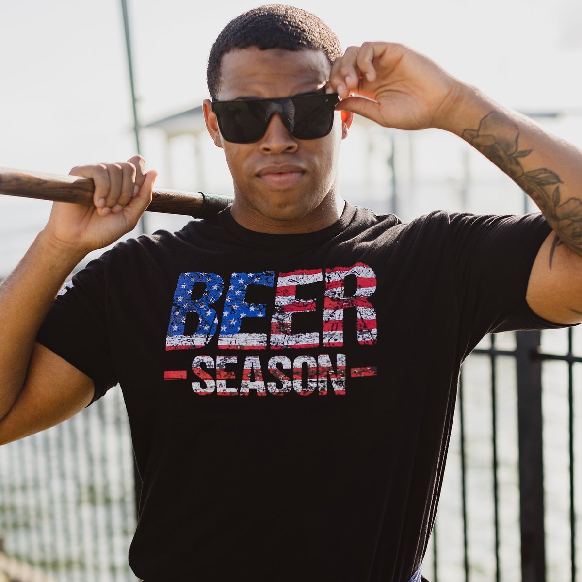 Beer Season Men's T-Shirt in Black