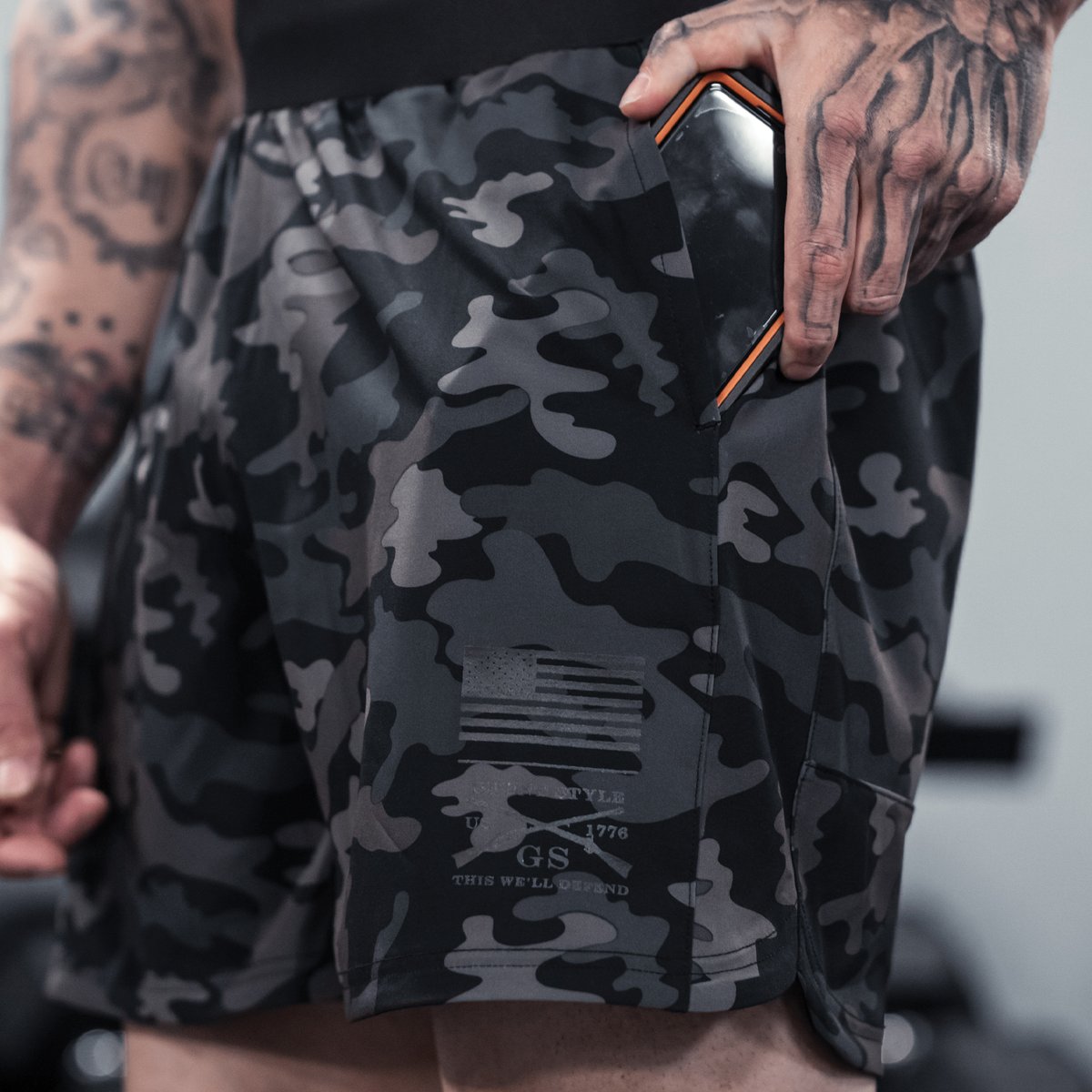 GS Training Shorts Men's - Black Camo