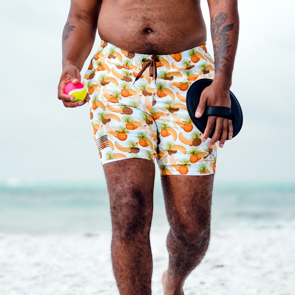 Men's Swim Grunt Trunks in the Low Hanging Fruit Pattern